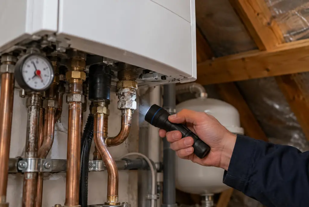 Lekdetectie Zeewolde – cv-ketel en leidingen op zolder