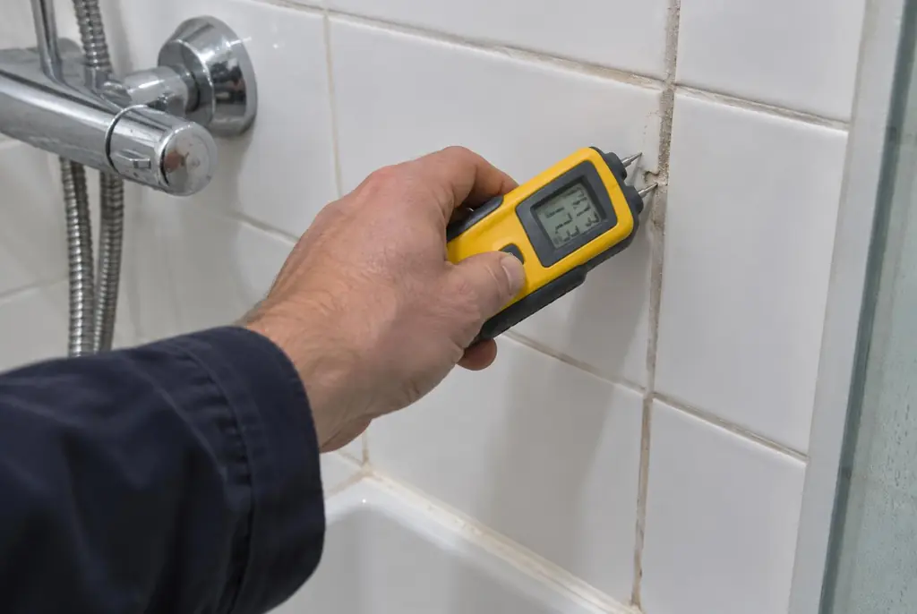 Lekdetectie Zeewolde – vochtmeter op badkamertegels bij de douche